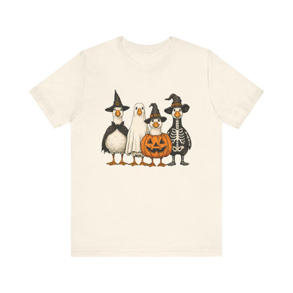 Duck Halloween Tee, Funny Halloween Duck Shirt, Quirky Bird Top - PopCultureByDesign36