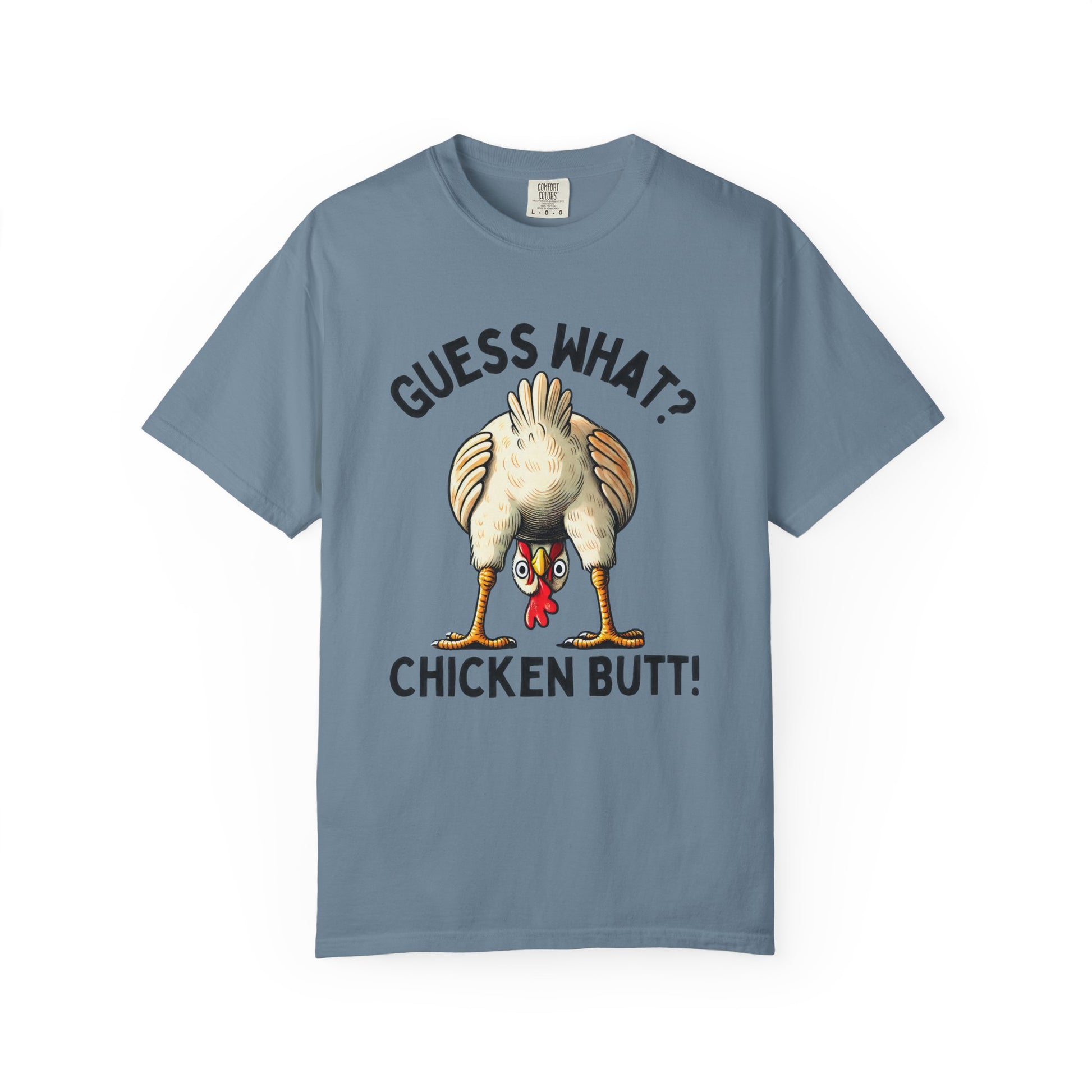 Funny Guess What Chicken Butt Humorous Chicken Lover Tee, Dad Joke Shirt - PopCultureByDesign36