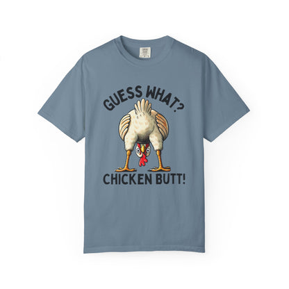 Funny Guess What Chicken Butt Humorous Chicken Lover Tee, Dad Joke Shirt - PopCultureByDesign36