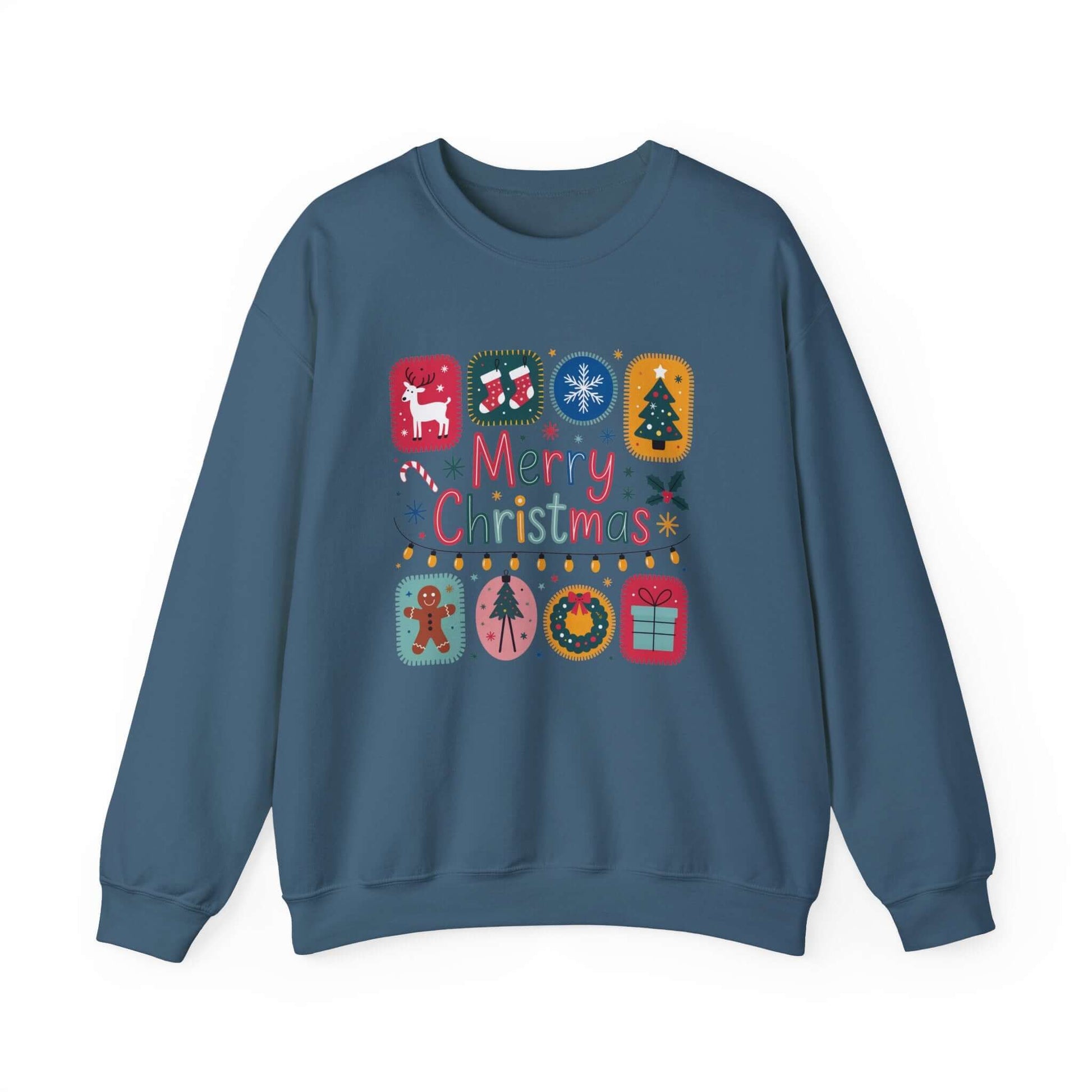 Christmas Cute Collage Sweatshirt, Winter Collage Seasonal Sweatshirt - PopCultureByDesign36