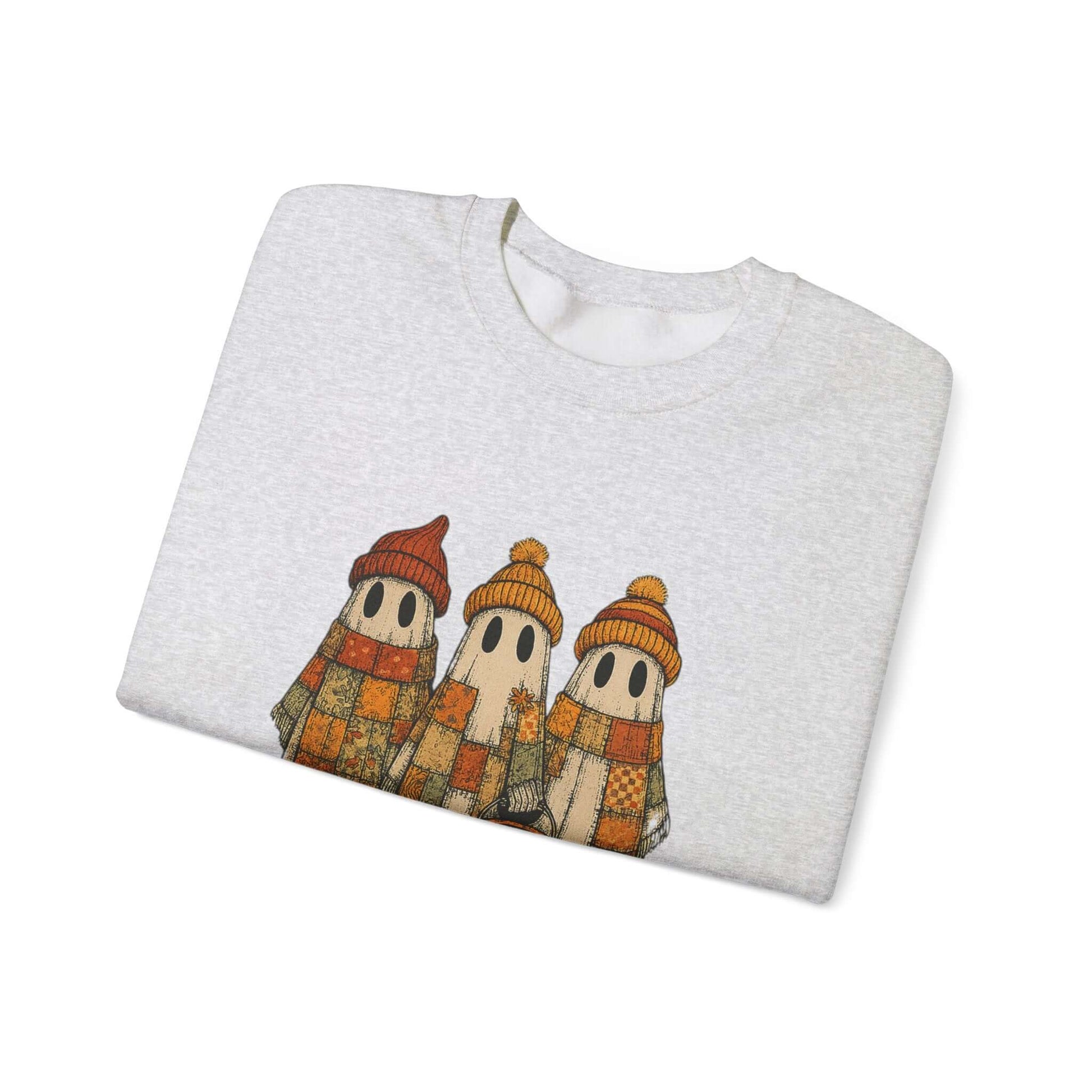 Halloween Ghost Trio Sweatshirt, Cute Fall Outfits, Spooky Season - PopCultureByDesign36