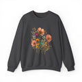 Vintage Boho Pressed Watercolor Wildflower Sweatshirt — Rustic Floral Cottagecore Pullover by PopCultureByDesign36