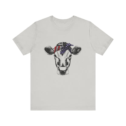 Highland Cow shirt, American Flag Shirt, Funny Cow Shirt, Independence Day - PopCultureByDesign36