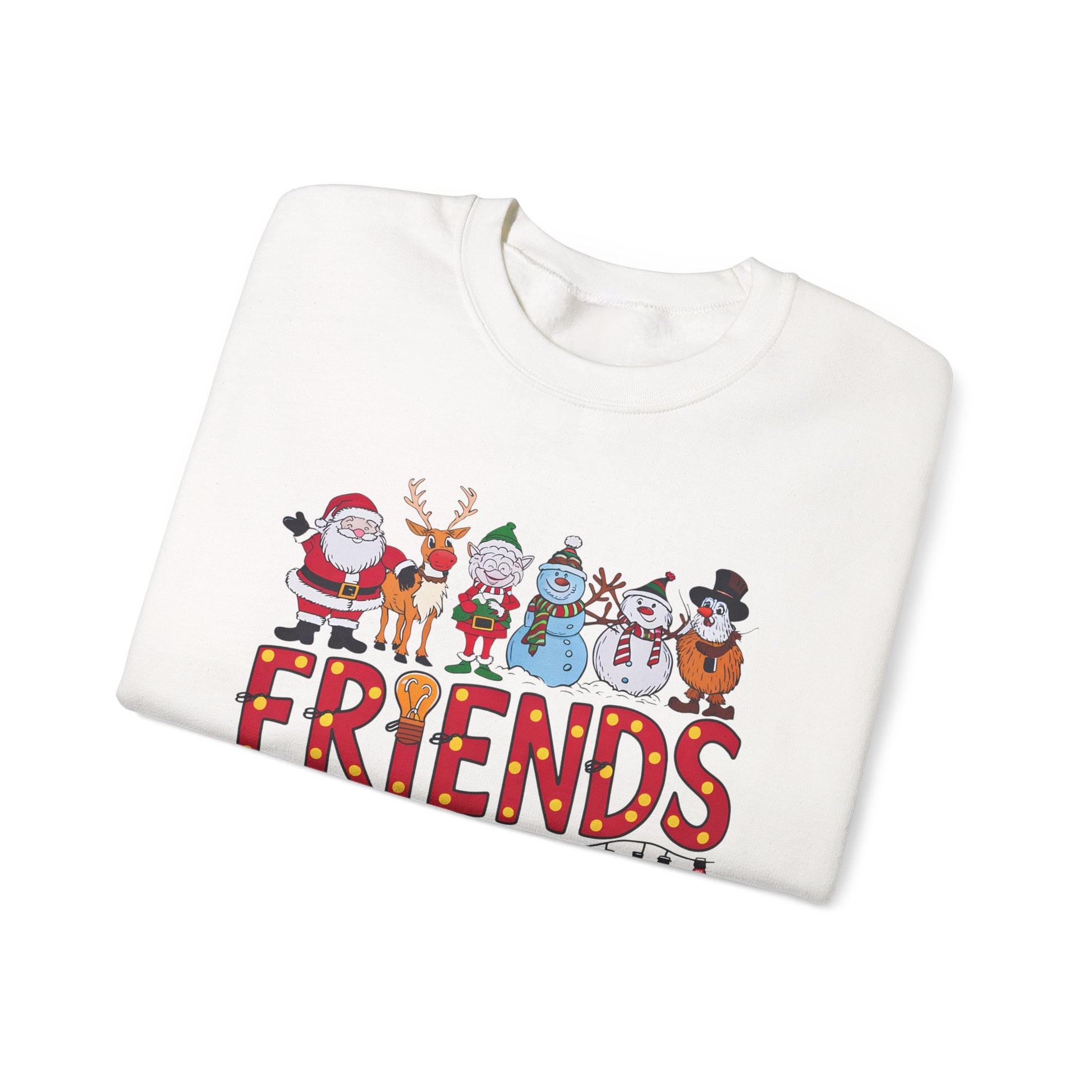 Christmas Santa and Friends Sweatshirt, Holiday Festive Crewneck - PopCultureByDesign36