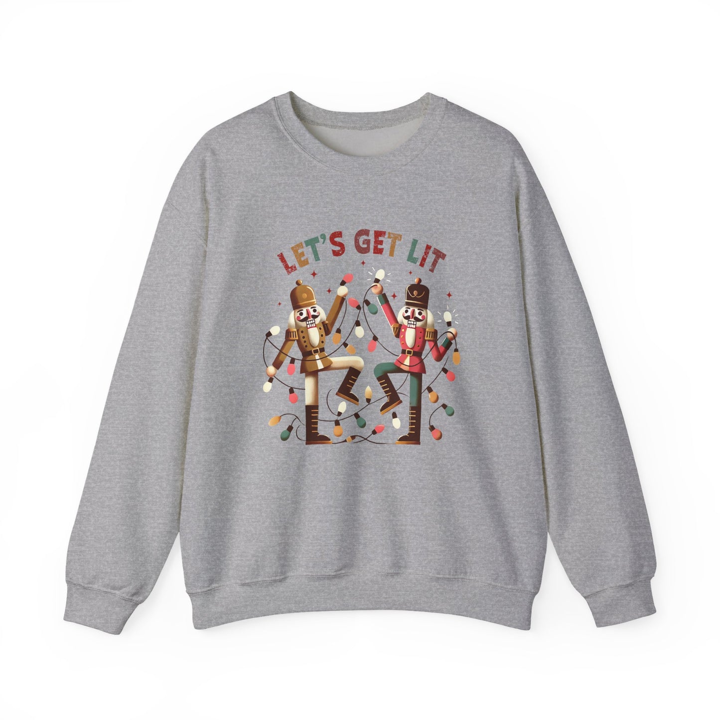 Let's get lit sweatshirt , Funny nutcracker Christmas shirt, Funny nutcracker - PopCultureByDesign36