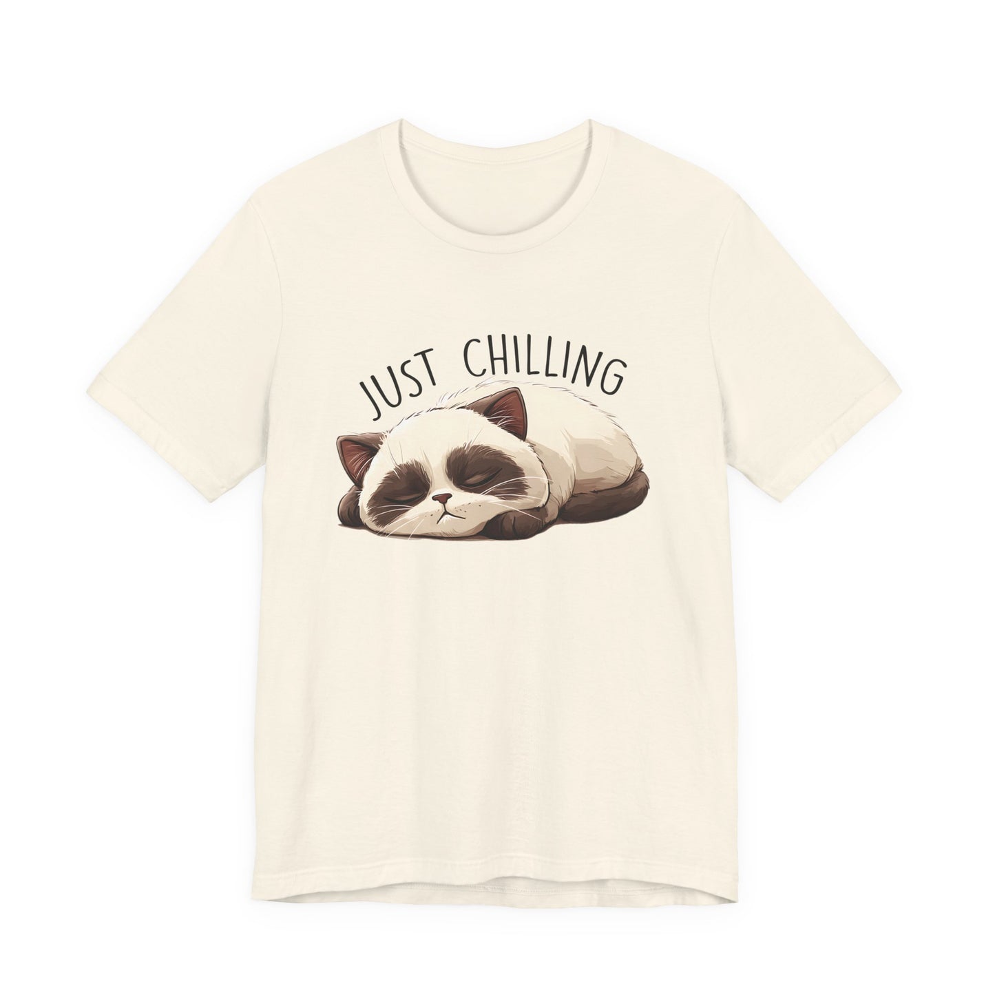 Just Chilling, Lazy Cat Shirt, Cute Cat Shirt, Cat Lover Gift, Funny Cat Shirt - PopCultureByDesign36