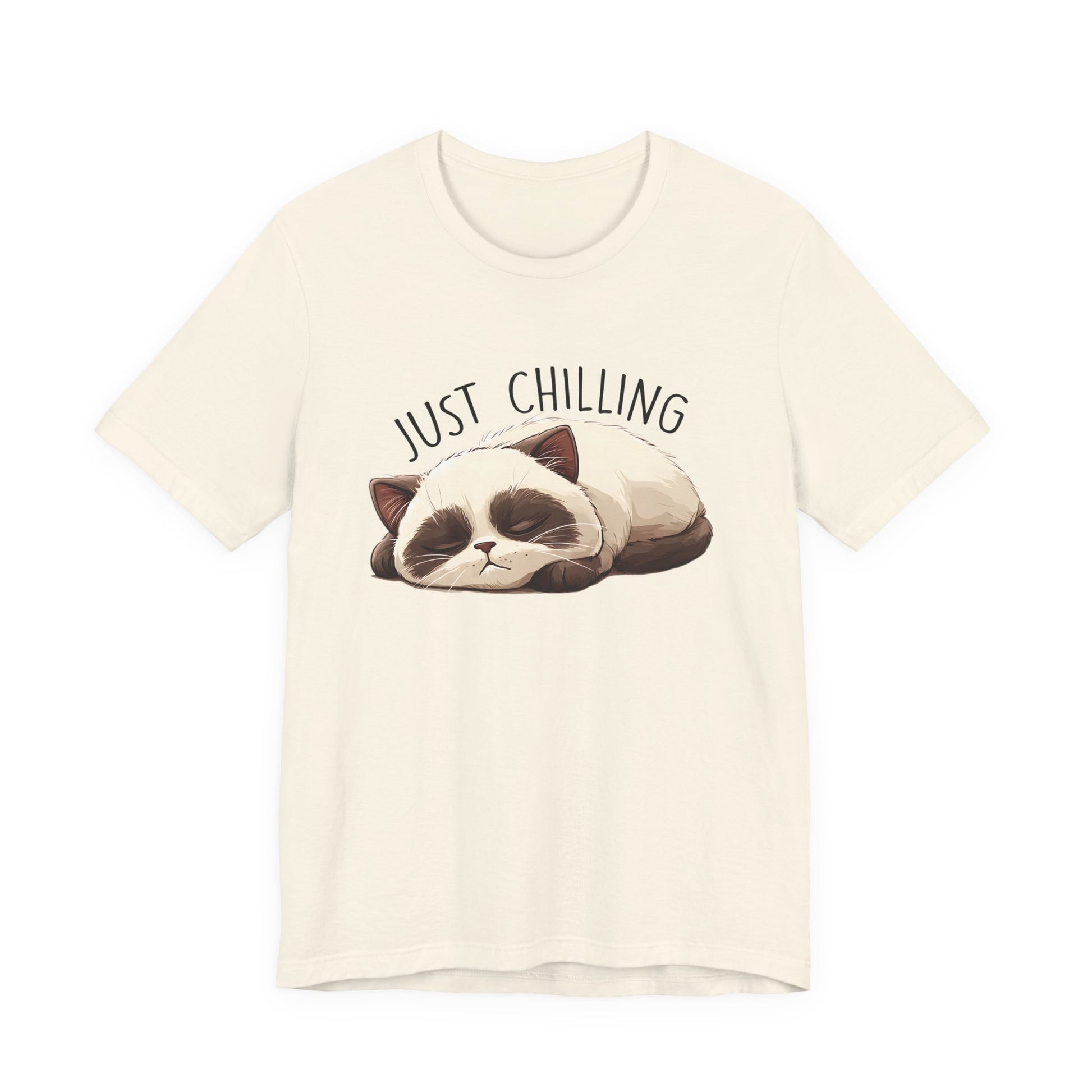 Just Chilling, Lazy Cat Shirt, Cute Cat Shirt, Cat Lover Gift, Funny Cat Shirt - PopCultureByDesign36