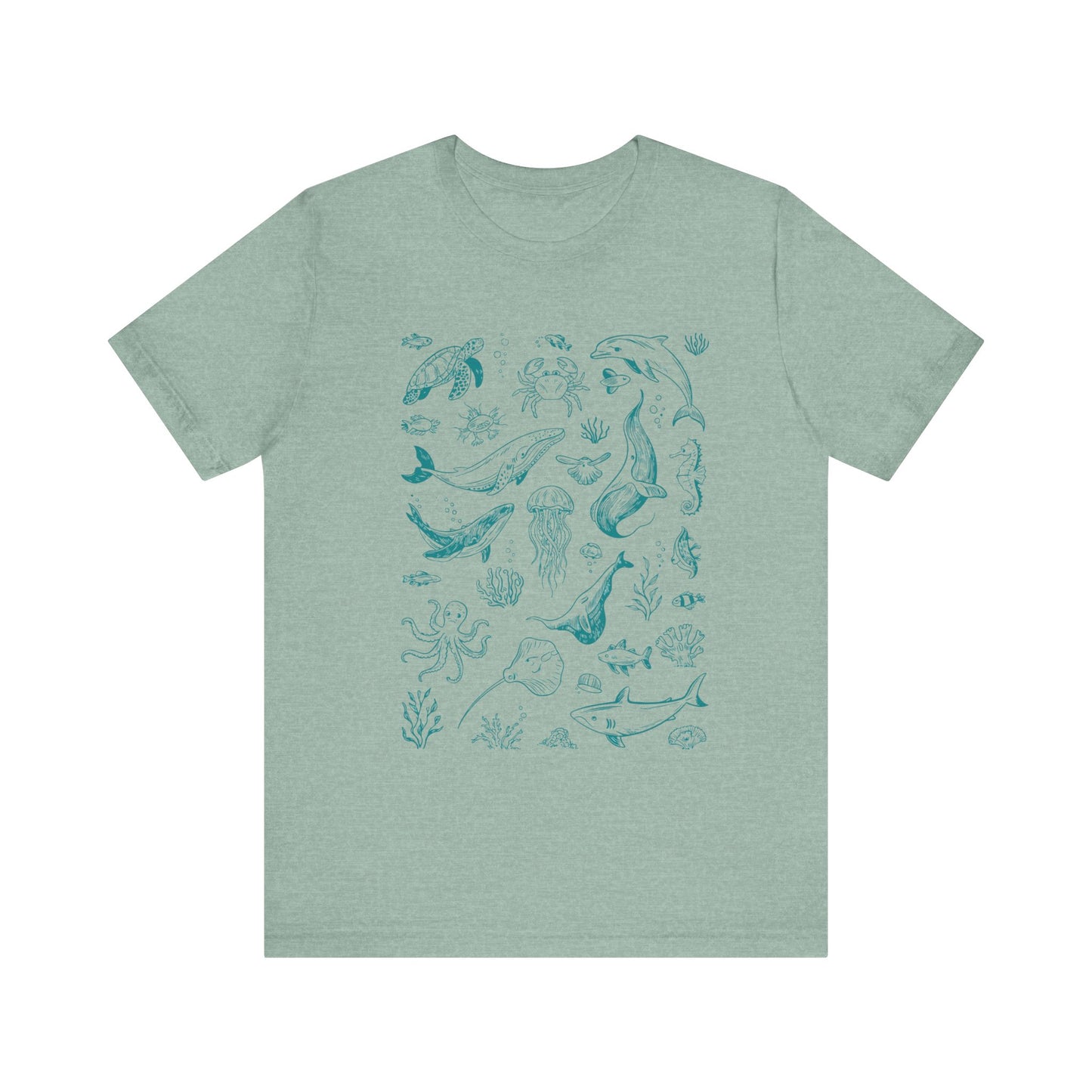 Vintage Ocean Tattoo Style T-Shirt, Retro Ocean Shirt, Ocean Shirt For Men - PopCultureByDesign36