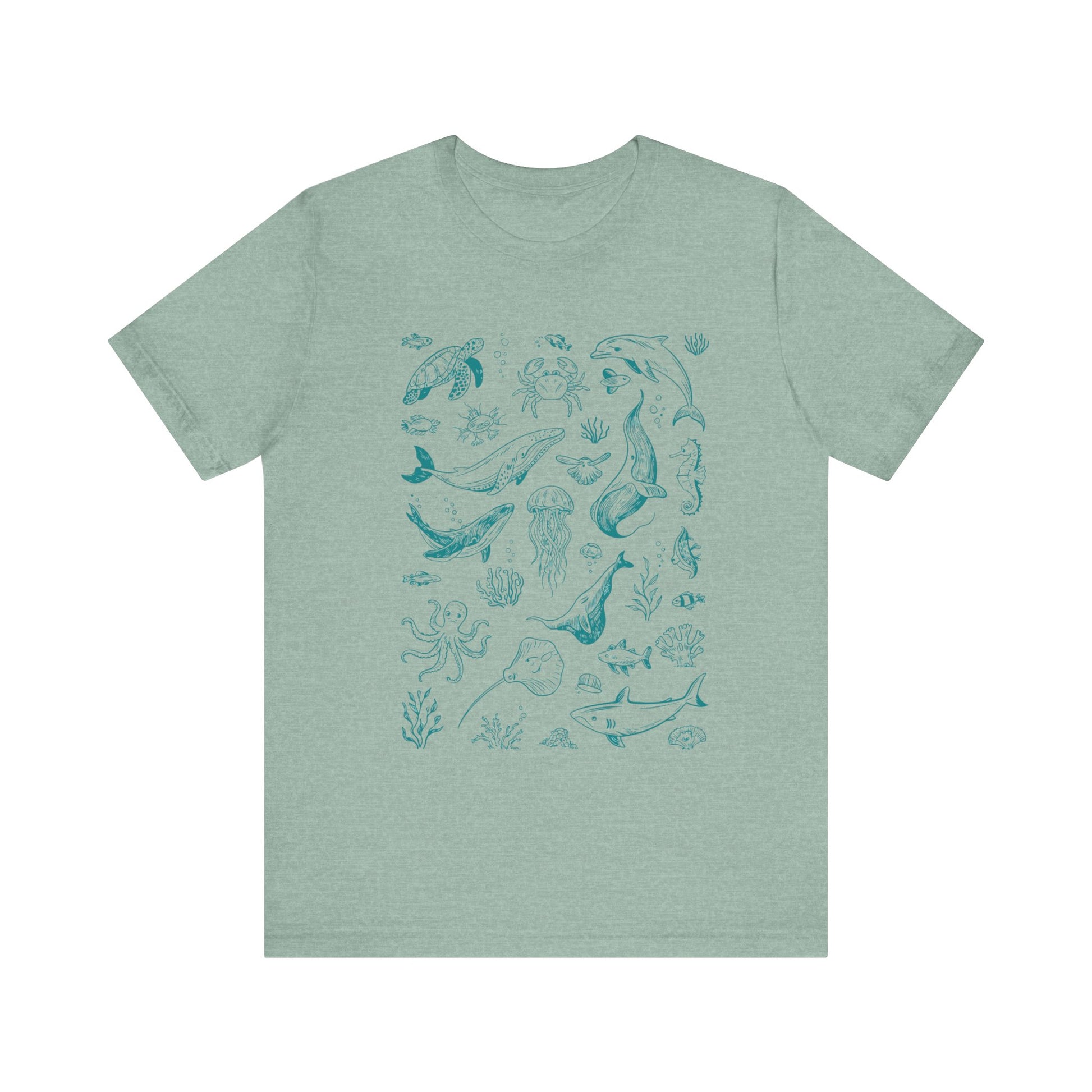Vintage Ocean Tattoo Style T-Shirt, Retro Ocean Shirt, Ocean Shirt For Men - PopCultureByDesign36