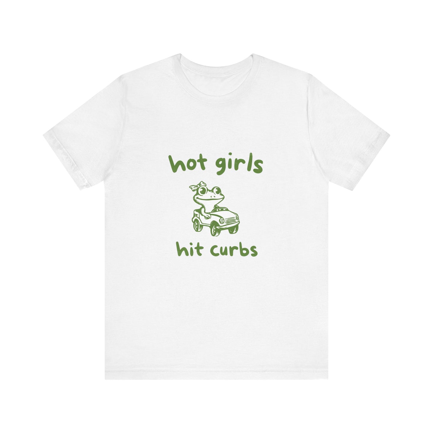 Hot Girls Hit Curbs Shirt, Funny Meme Graphic Tee, Y2K Vintage Humor - PopCultureByDesign36