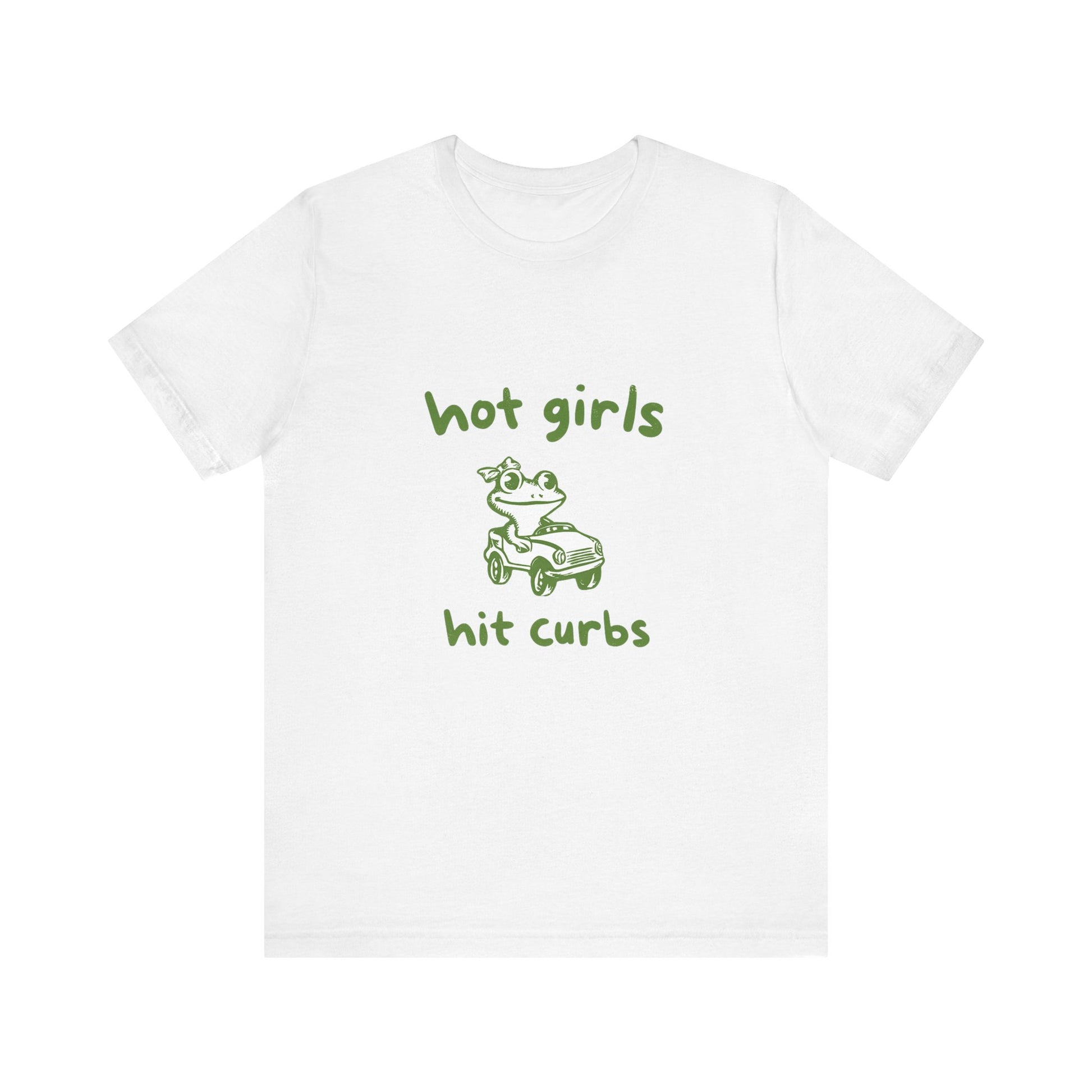 Hot Girls Hit Curbs Shirt, Funny Meme Graphic Tee, Y2K Vintage Humor - PopCultureByDesign36