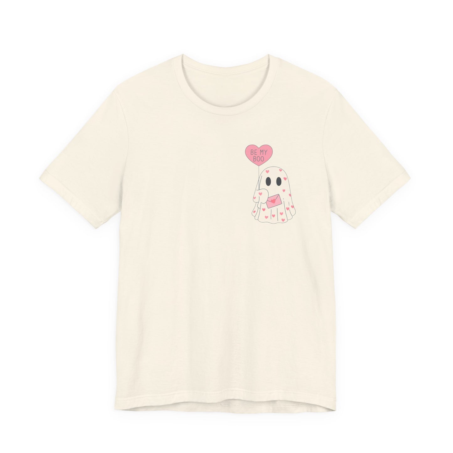 Valentine's 'Be My Boo' Ghost Tee — Cute Ghost Holding 'Be Mine' Balloon