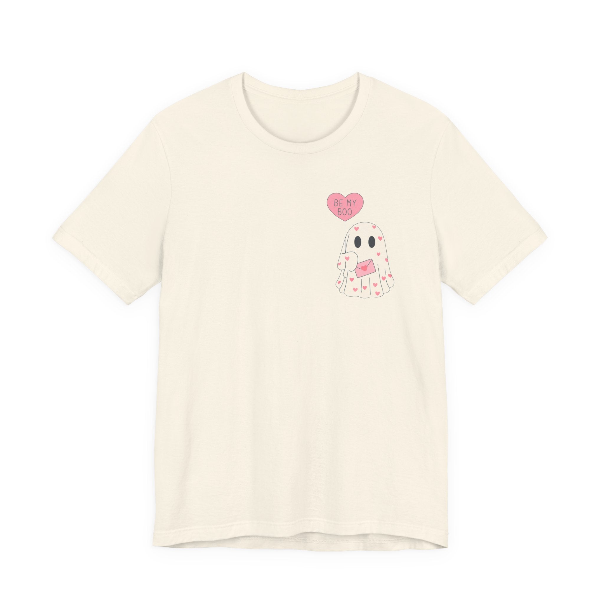 Valentine's 'Be My Boo' Ghost Tee — Cute Ghost Holding 'Be Mine' Balloon by PopCultureByDesign36