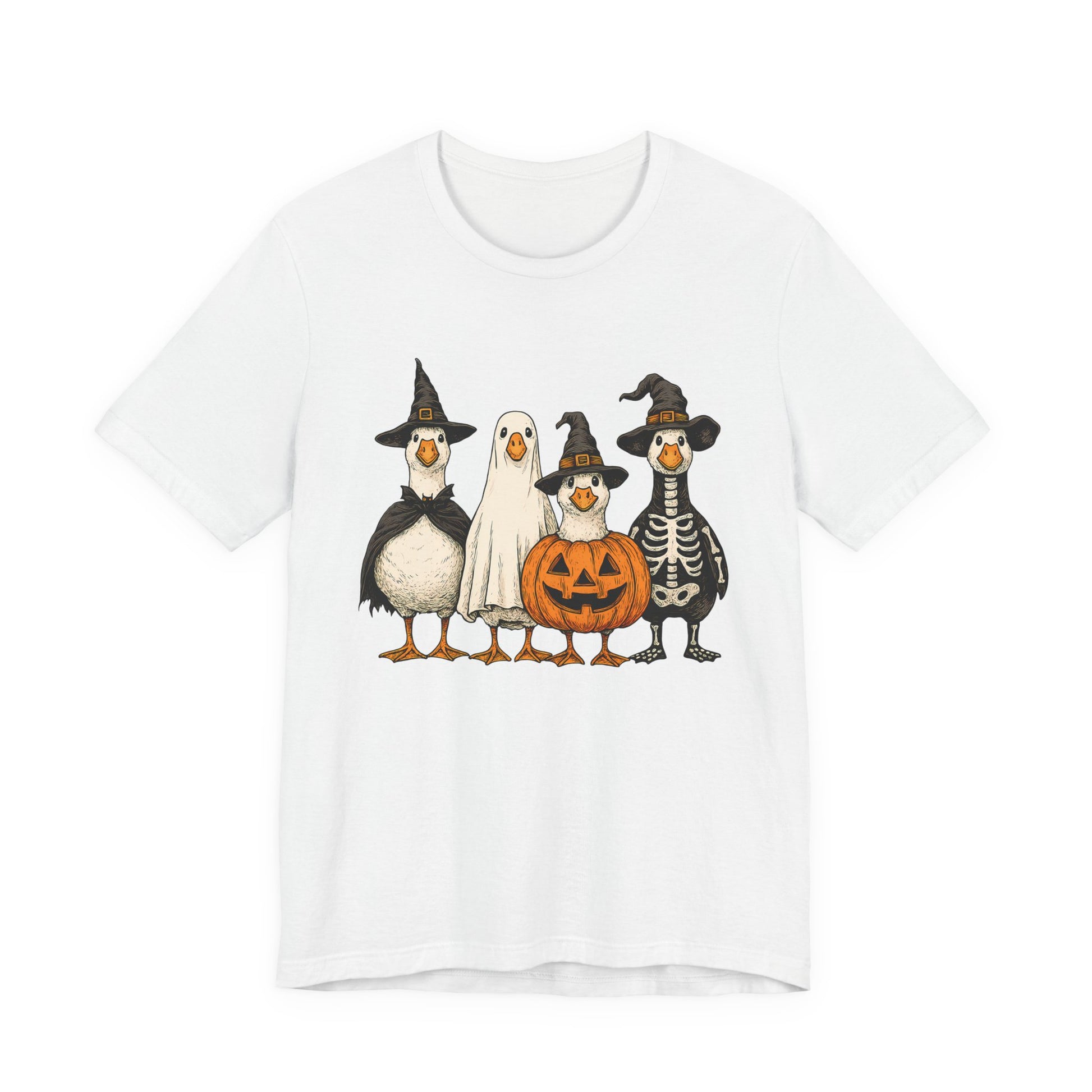 Duck Halloween Tee, Funny Halloween Duck Shirt, Quirky Bird Top - PopCultureByDesign36