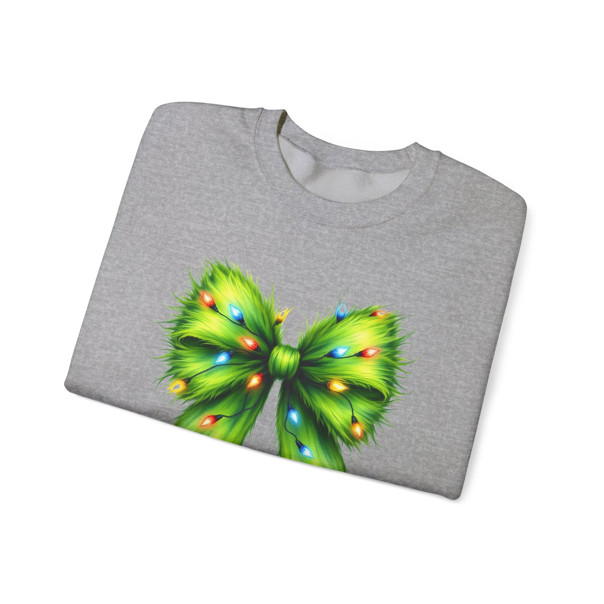 Christmas Bow Sweatshirt, Funny Holiday Sweatshirt, Coquette Christmas Bow - PopCultureByDesign36