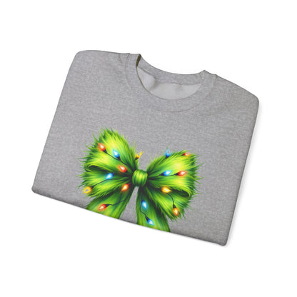Christmas Bow Sweatshirt, Funny Holiday Sweatshirt, Coquette Christmas Bow - PopCultureByDesign36