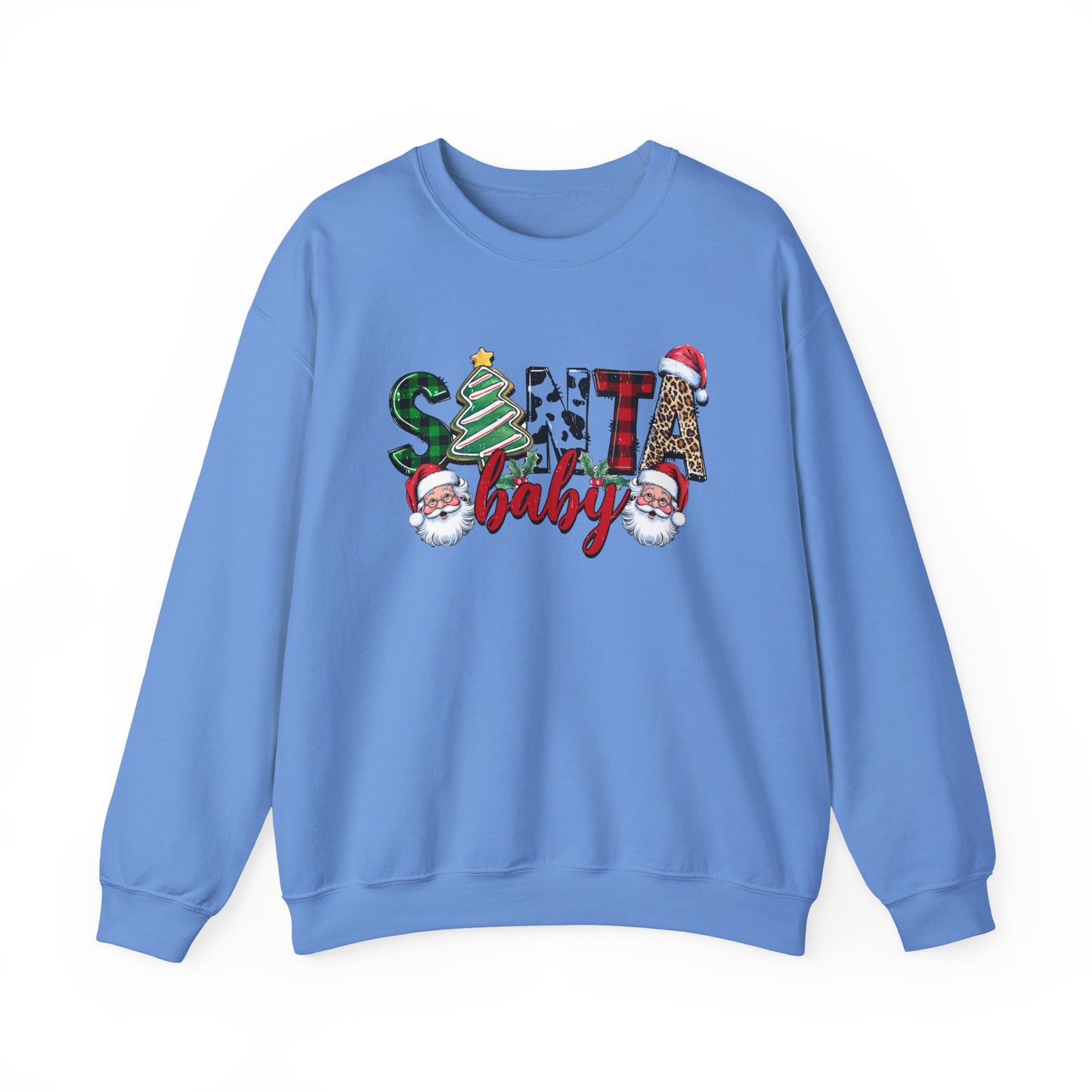 Santa Baby Sweatshirt, Merry Christmas Sweater, Retro Santa Sweatshirt - PopCultureByDesign36