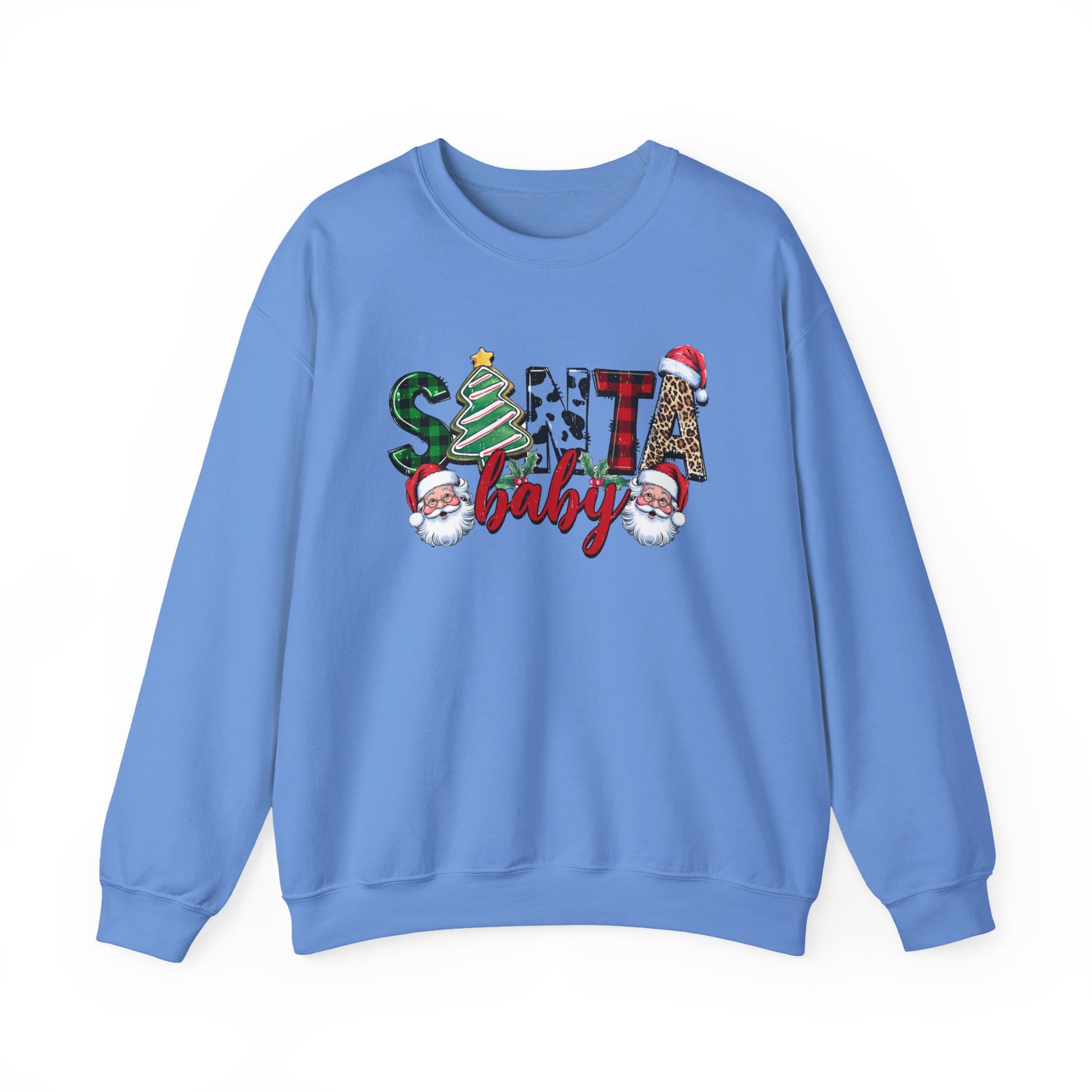Santa Baby Sweatshirt, Merry Christmas Sweater, Retro Santa Sweatshirt - PopCultureByDesign36