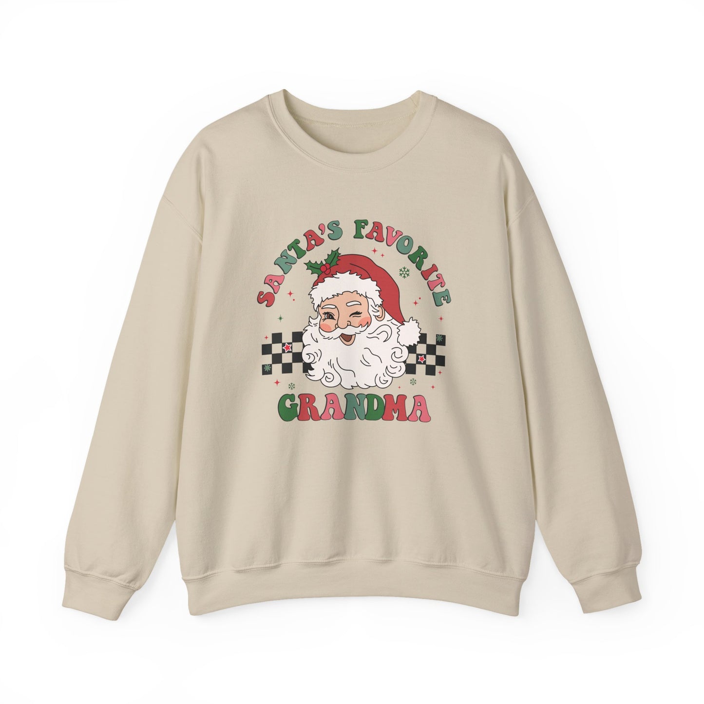 Santas Favorite Grandma, Retro Santa Sweater, Retro Santa Claus Sweatshirt - PopCultureByDesign36