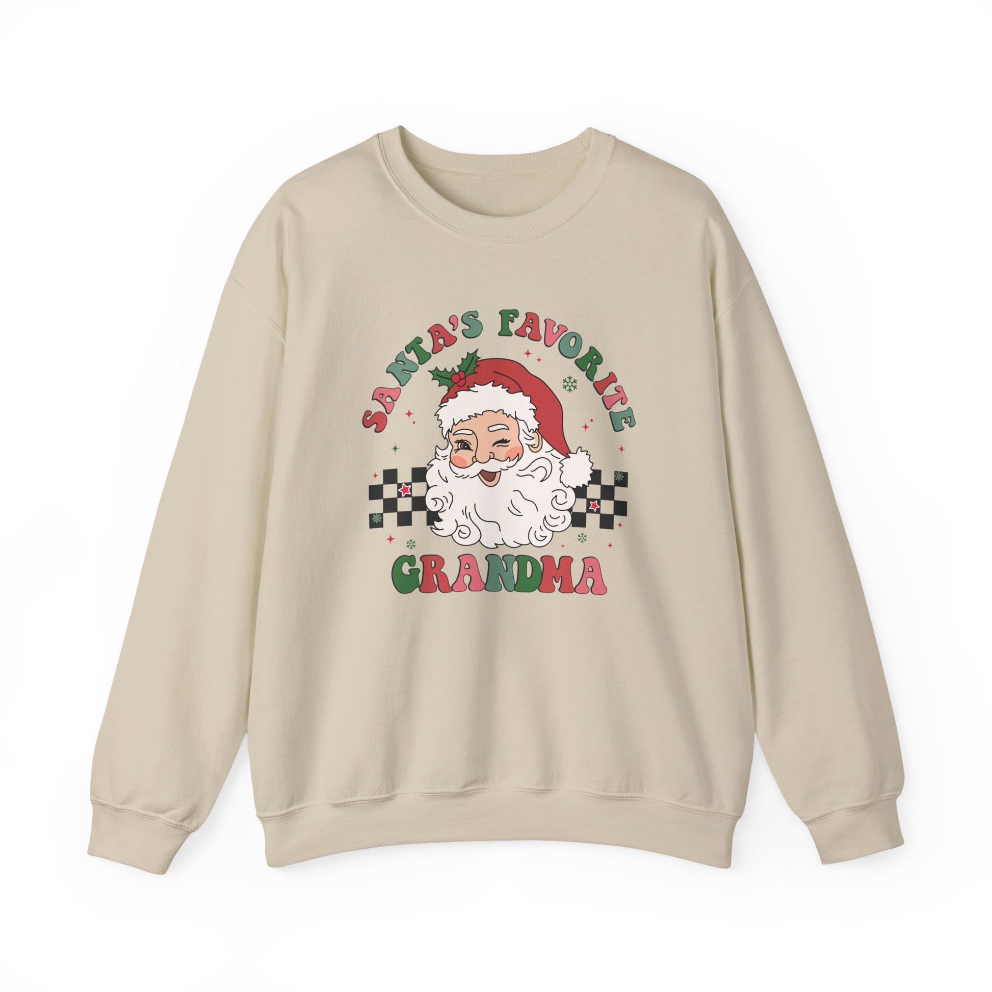Santas Favorite Grandma, Retro Santa Sweater, Retro Santa Claus Sweatshirt - PopCultureByDesign36