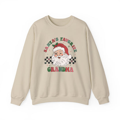 Santas Favorite Grandma, Retro Santa Sweater, Retro Santa Claus Sweatshirt - PopCultureByDesign36