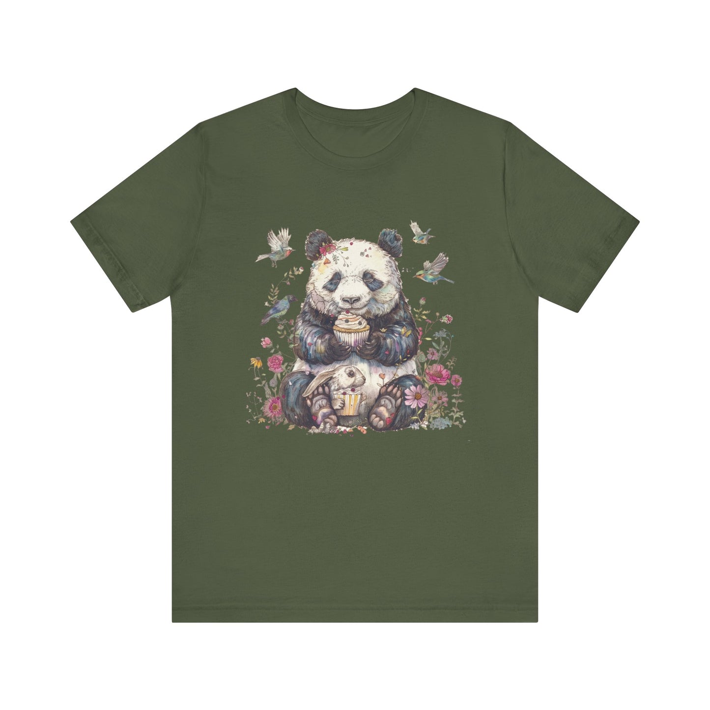 Cute Panda Eating Cupcake Shirt, Panda Tshirt Girls, Panda Lover Shirt - PopCultureByDesign36
