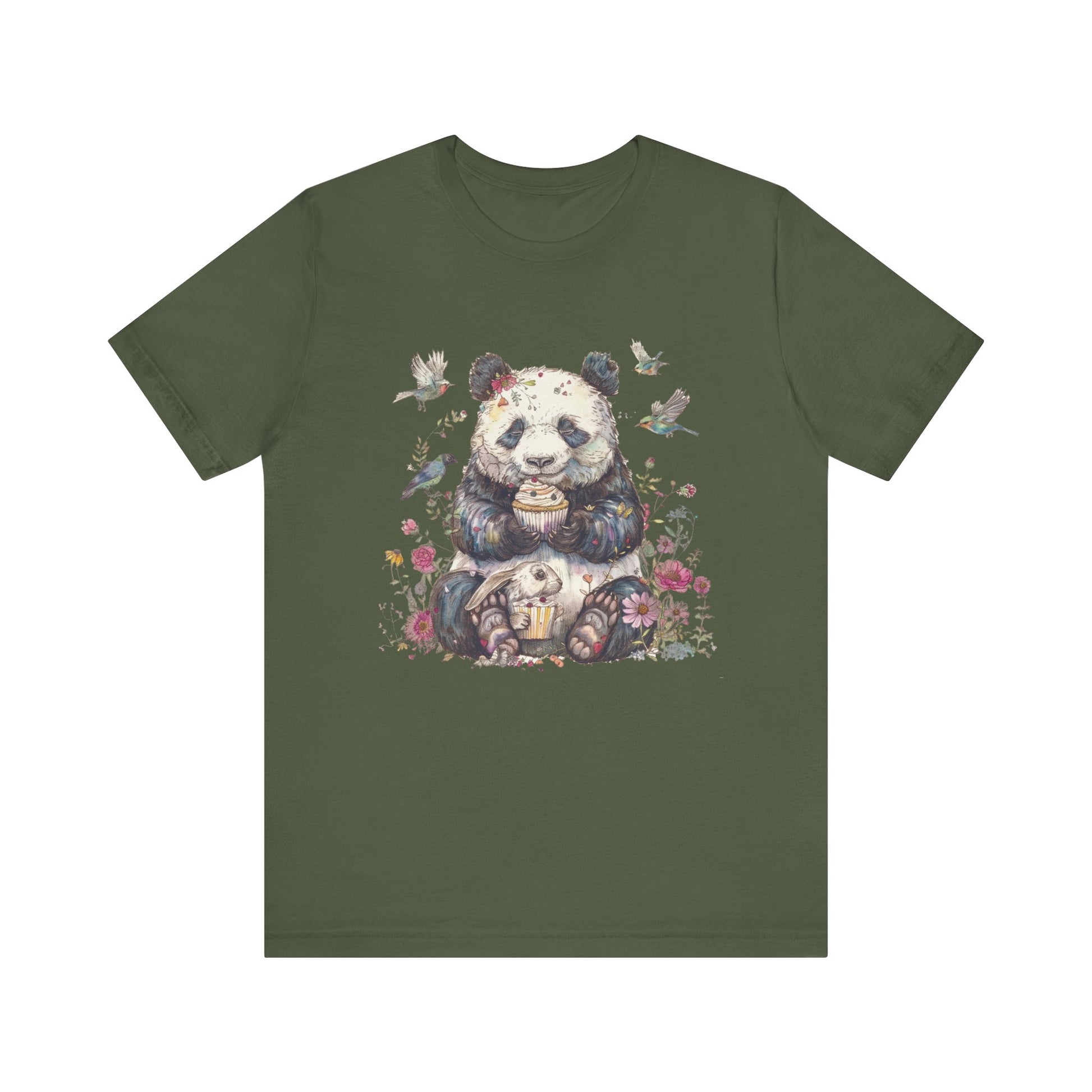 Cute Panda Eating Cupcake Shirt, Panda Tshirt Girls, Panda Lover Shirt - PopCultureByDesign36