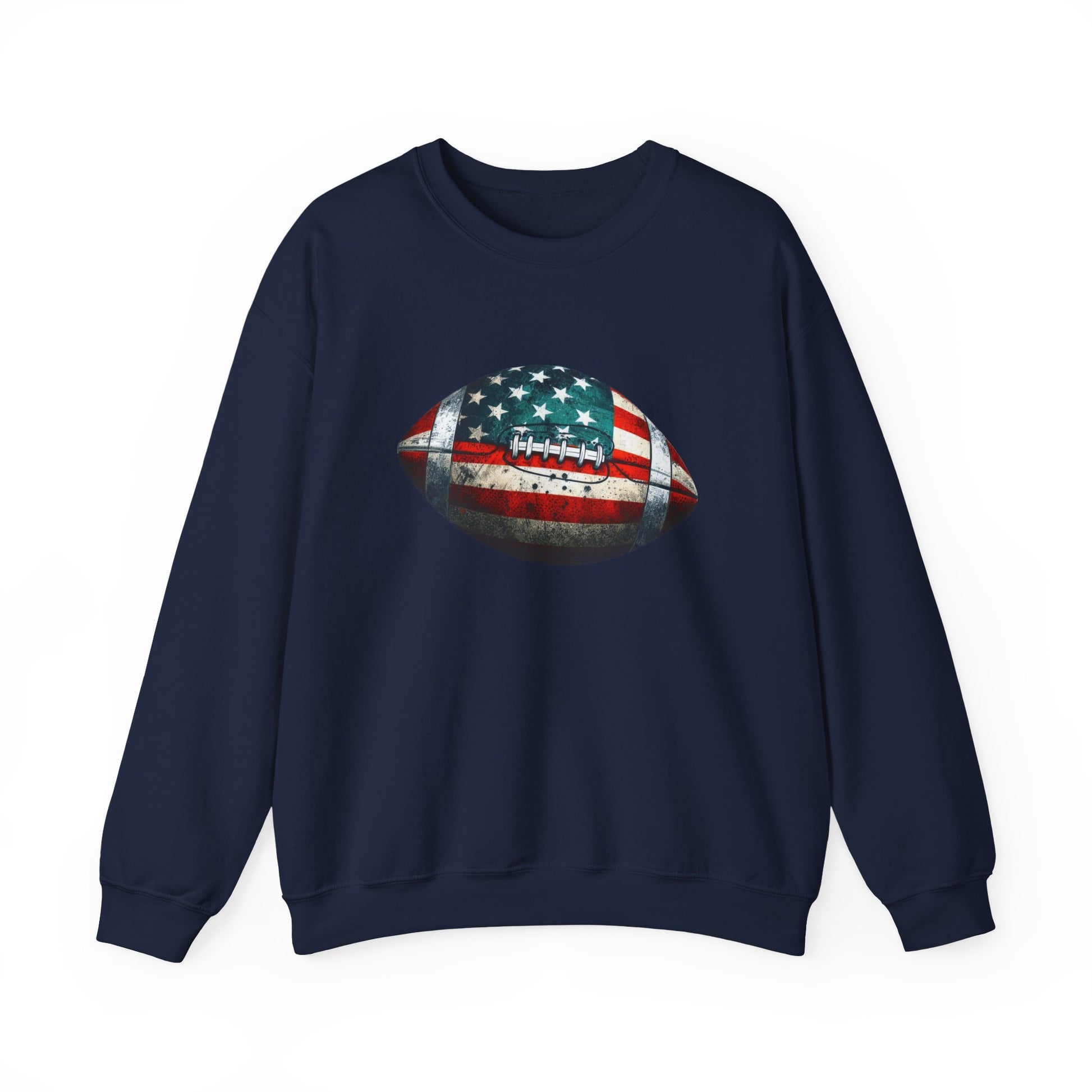Patriotic Football Sweatshirt, Football Mom, Gameday Sweatshirt - PopCultureByDesign36