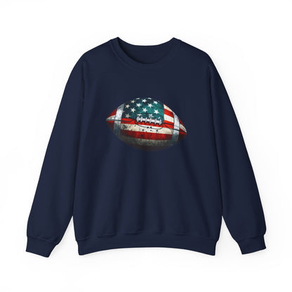Patriotic Football Sweatshirt, Football Mom, Gameday Sweatshirt - PopCultureByDesign36