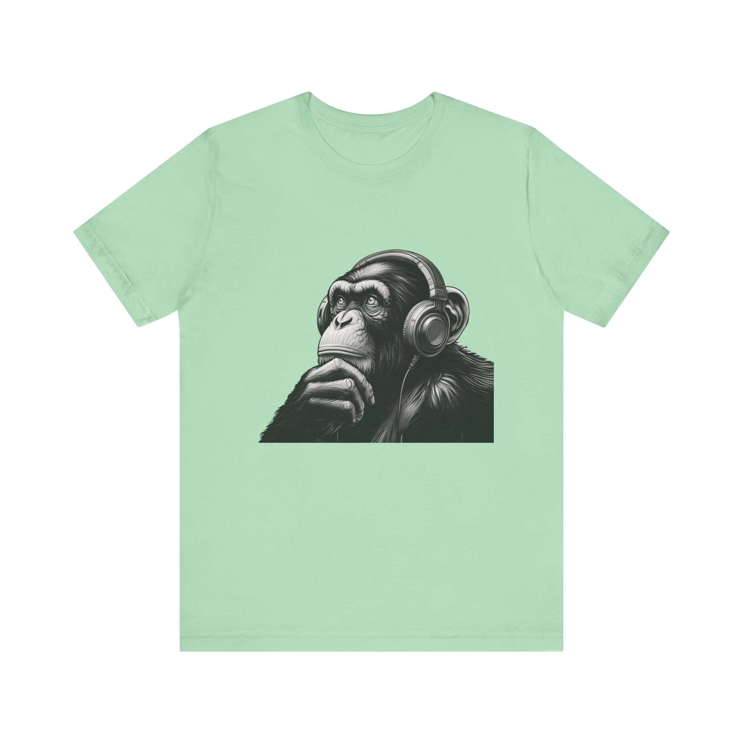 Chimpanzee Wearing Headphones Shirt, Pop Art Fans, Music Lover Shirt - PopCultureByDesign36