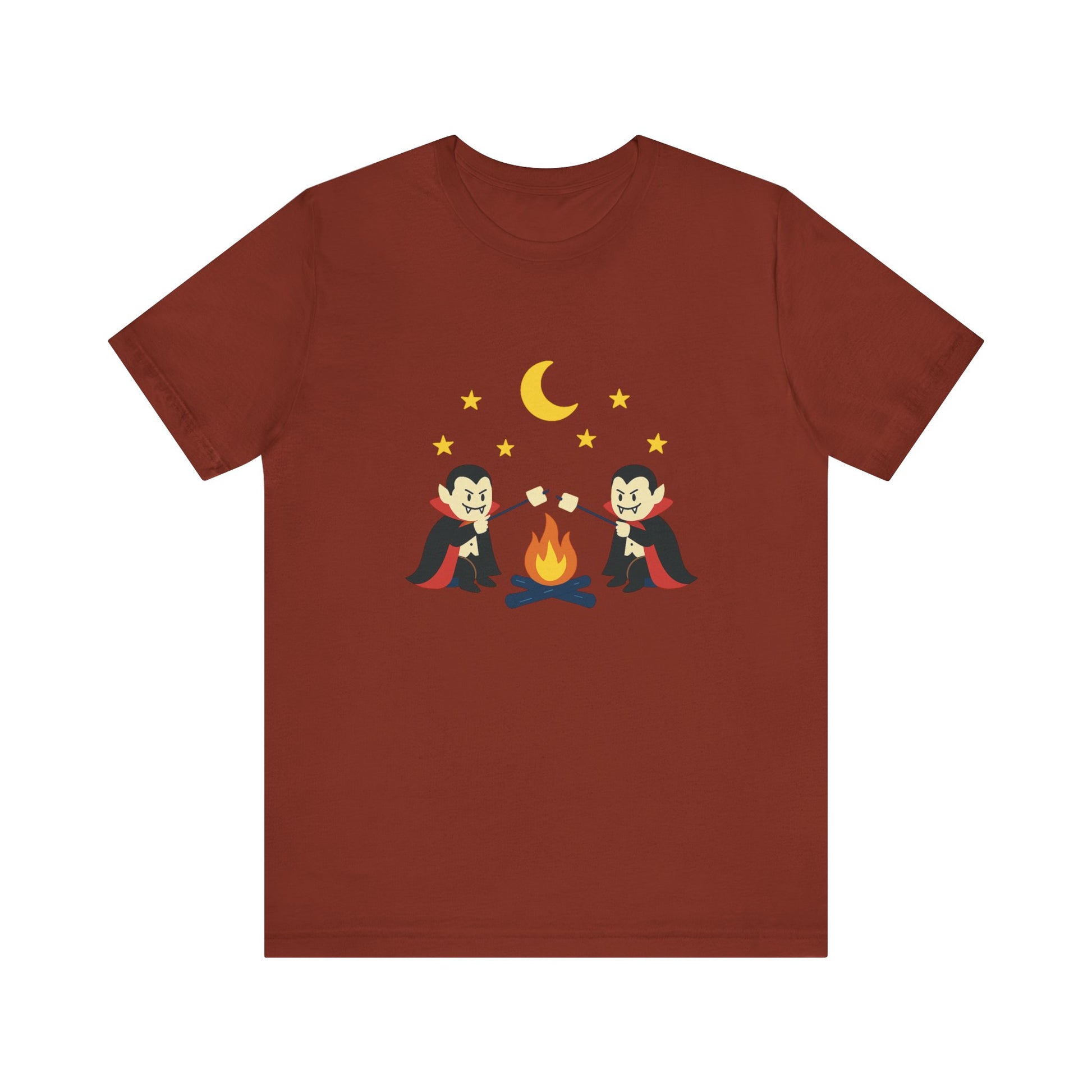 Camping Dracula Tee, Halloween Shirt, Spooky Camping Top - PopCultureByDesign36