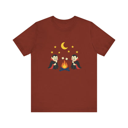 Camping Dracula Tee, Halloween Shirt, Spooky Camping Top - PopCultureByDesign36