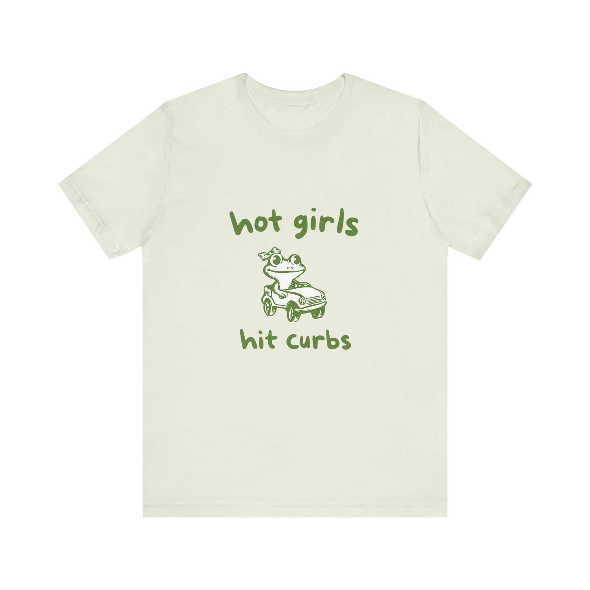 Hot Girls Hit Curbs Shirt, Funny Meme Graphic Tee, Y2K Vintage Humor - PopCultureByDesign36
