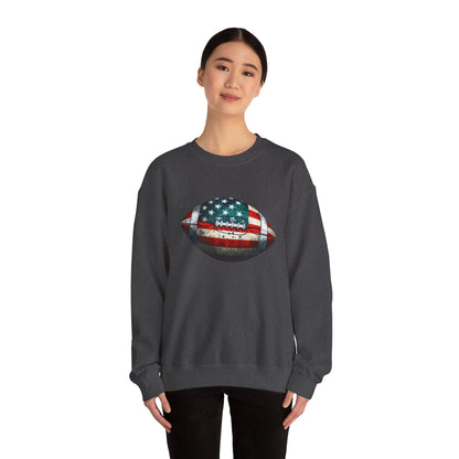 Patriotic Football Sweatshirt, Football Mom, Gameday Sweatshirt - PopCultureByDesign36