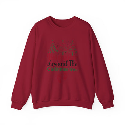 Bumpin Around Christmas Tree Sweatshirt, Pregnancy Reveal Sweater, Xmas Pregnant Shirt - PopCultureByDesign36