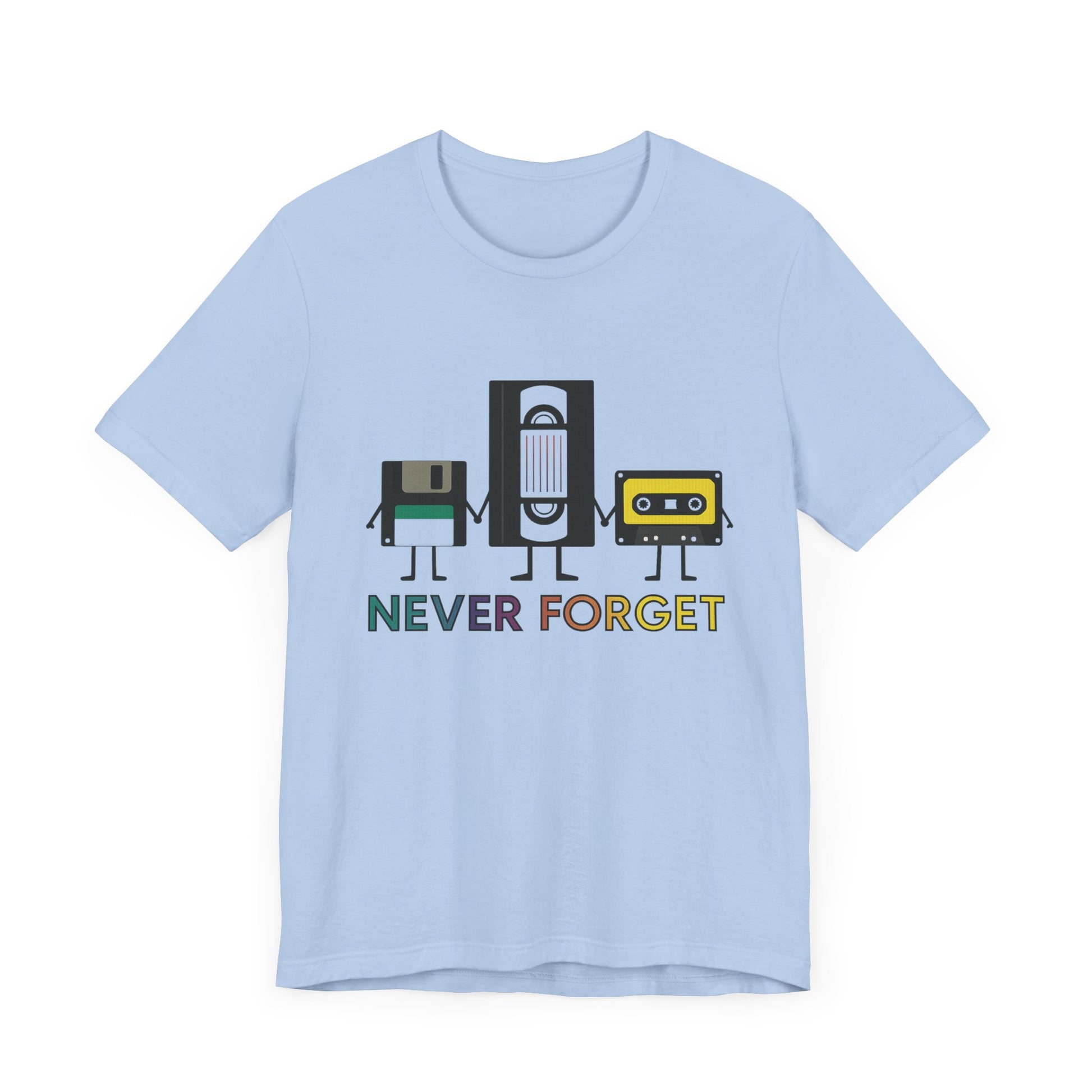 Retro VHS & Cassette Tape Unisex Tee, Vintage Never Forget T-Shirt - PopCultureByDesign36