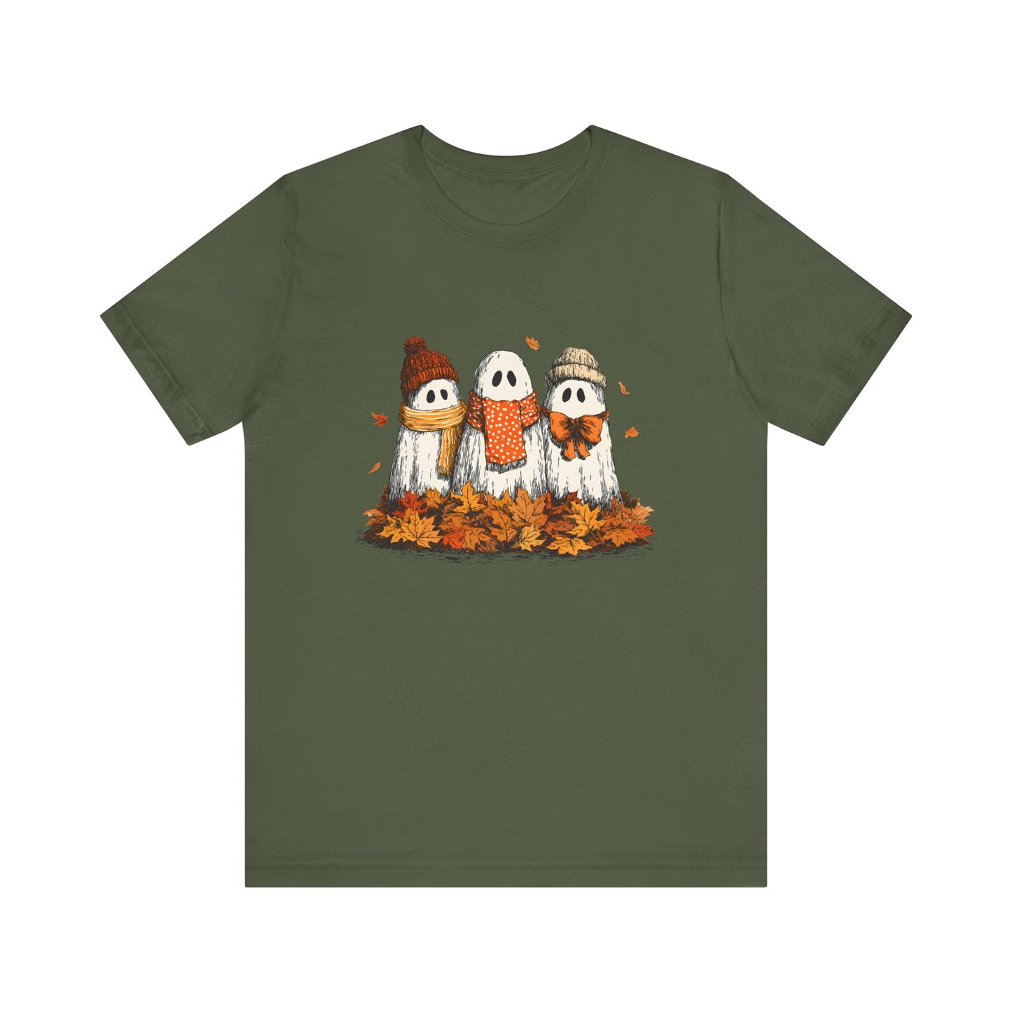 Cute Fall Ghosts Tee, Halloween T-Shirt, Ghost Graphic Tee - PopCultureByDesign36