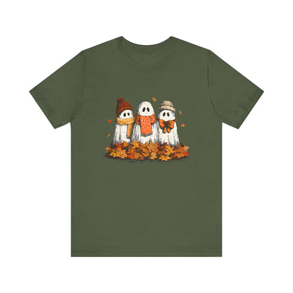 Cute Fall Ghosts Tee, Halloween T-Shirt, Ghost Graphic Tee - PopCultureByDesign36
