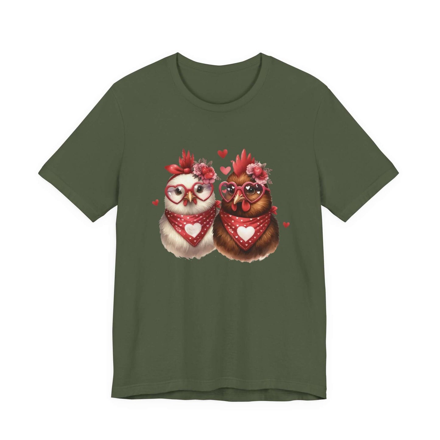 Valentines Day Farm Chickens Shirt, Valentine Farm Shirt, Chicken Shirt - PopCultureByDesign36