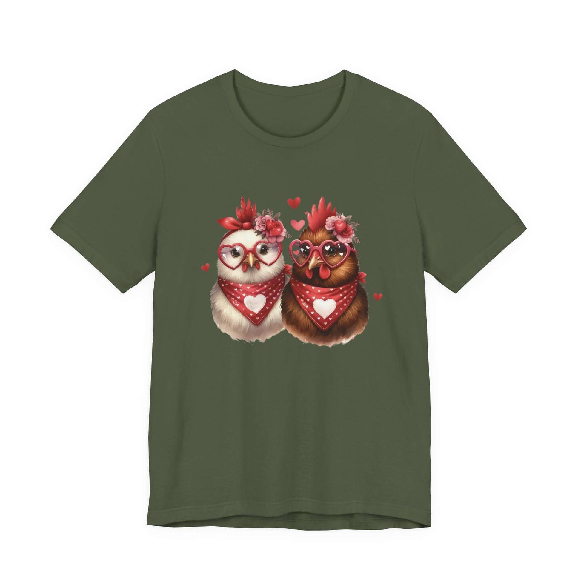 Valentines Day Farm Chickens Shirt, Valentine Farm Shirt, Chicken Shirt - PopCultureByDesign36