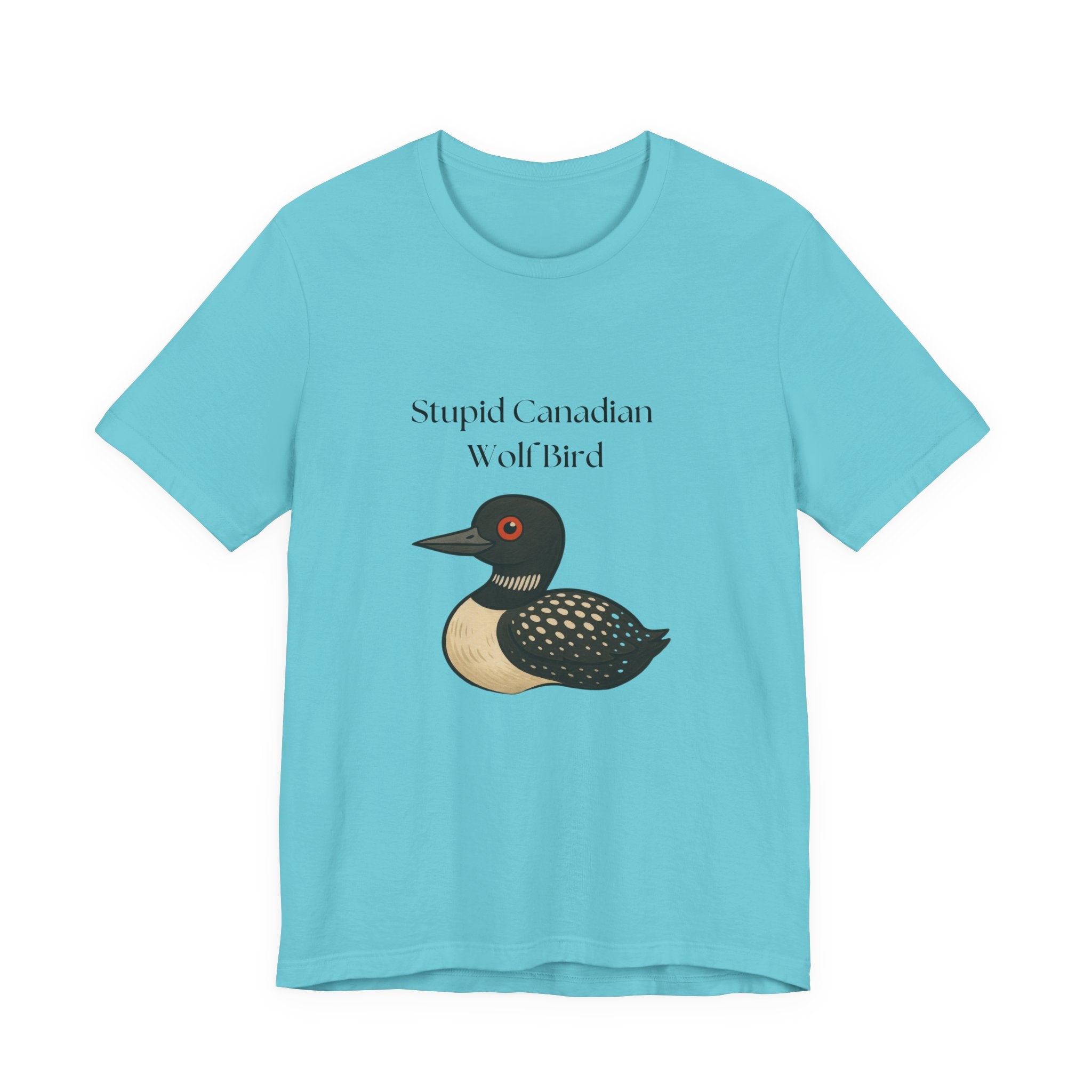Funny Hockey Shirt — "Stupid Canadian Wolf Bird" Tee by PopCultureByDesign36