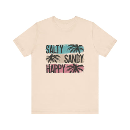Salty Sandy Happy T-Shirt, Sandy Toes Salty Breeze Tee - PopCultureByDesign36
