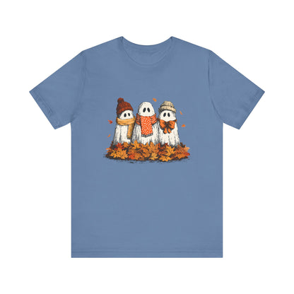 Cute Fall Ghosts Tee, Halloween T-Shirt, Ghost Graphic Tee - PopCultureByDesign36