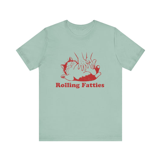 Rolling Fatties Cat TShirt, Funny Cat Graphic Shirt, Cat Lovers Gift - PopCultureByDesign36