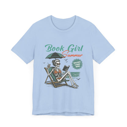 Book Girl Summer Shirt, Reading Lover Tee, Literary Bookworm Top - PopCultureByDesign36
