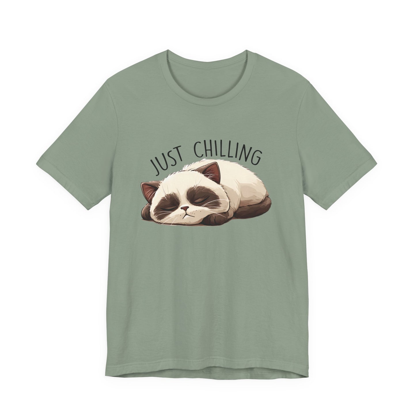 Just Chilling, Lazy Cat Shirt, Cute Cat Shirt, Cat Lover Gift, Funny Cat Shirt - PopCultureByDesign36