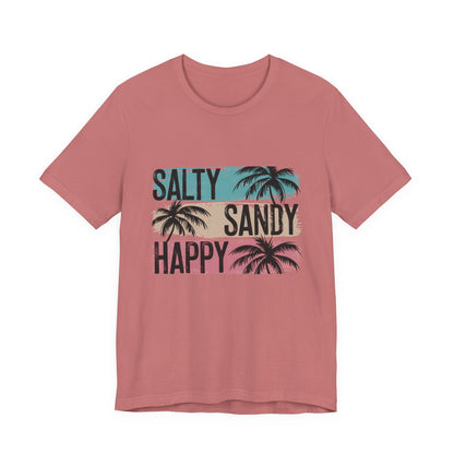 Salty Sandy Happy T-Shirt, Sandy Toes Salty Breeze Tee - PopCultureByDesign36