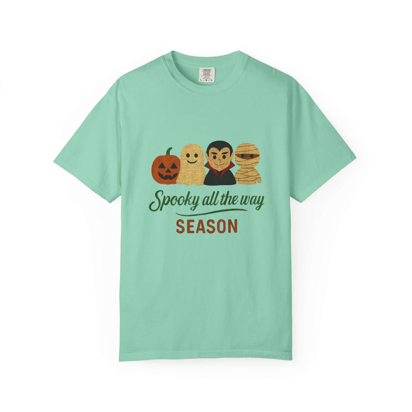 Spooky All The Way Halloween T-shirt, Pumpkin, Ghost, Dracula, Mummy Shirt - PopCultureByDesign36