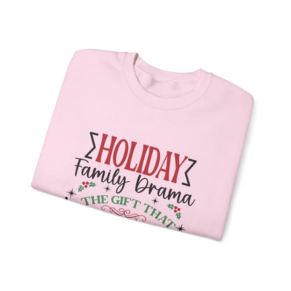 Holiday Family Drama The Gift That Keeps Giving Sweatshirt, Family Matching - PopCultureByDesign36