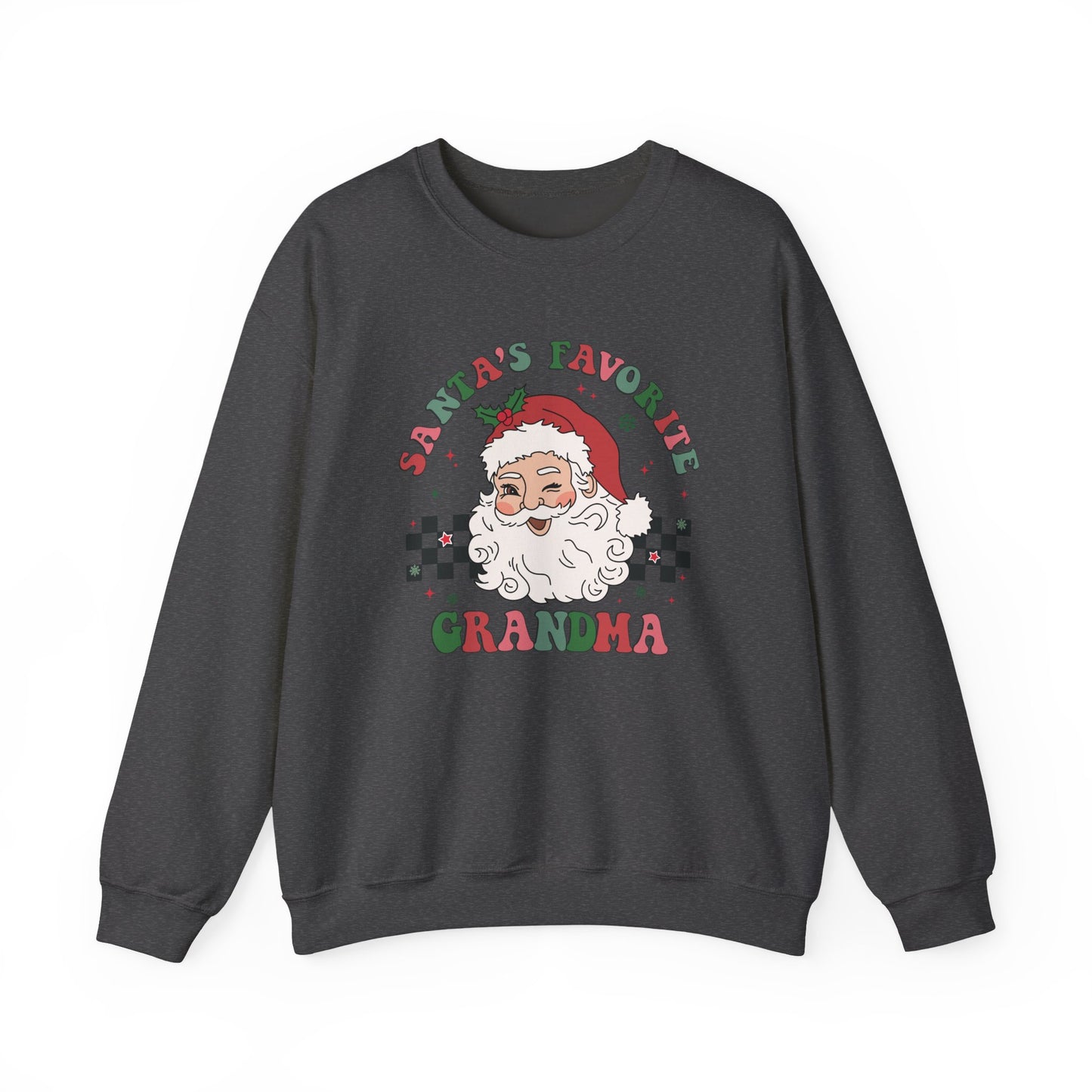 Santas Favorite Grandma, Retro Santa Sweater, Retro Santa Claus Sweatshirt - PopCultureByDesign36